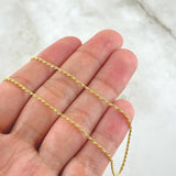 Cadena Lazo 2.1gr / 60cm / 1.6mm Oro Amarillo +3