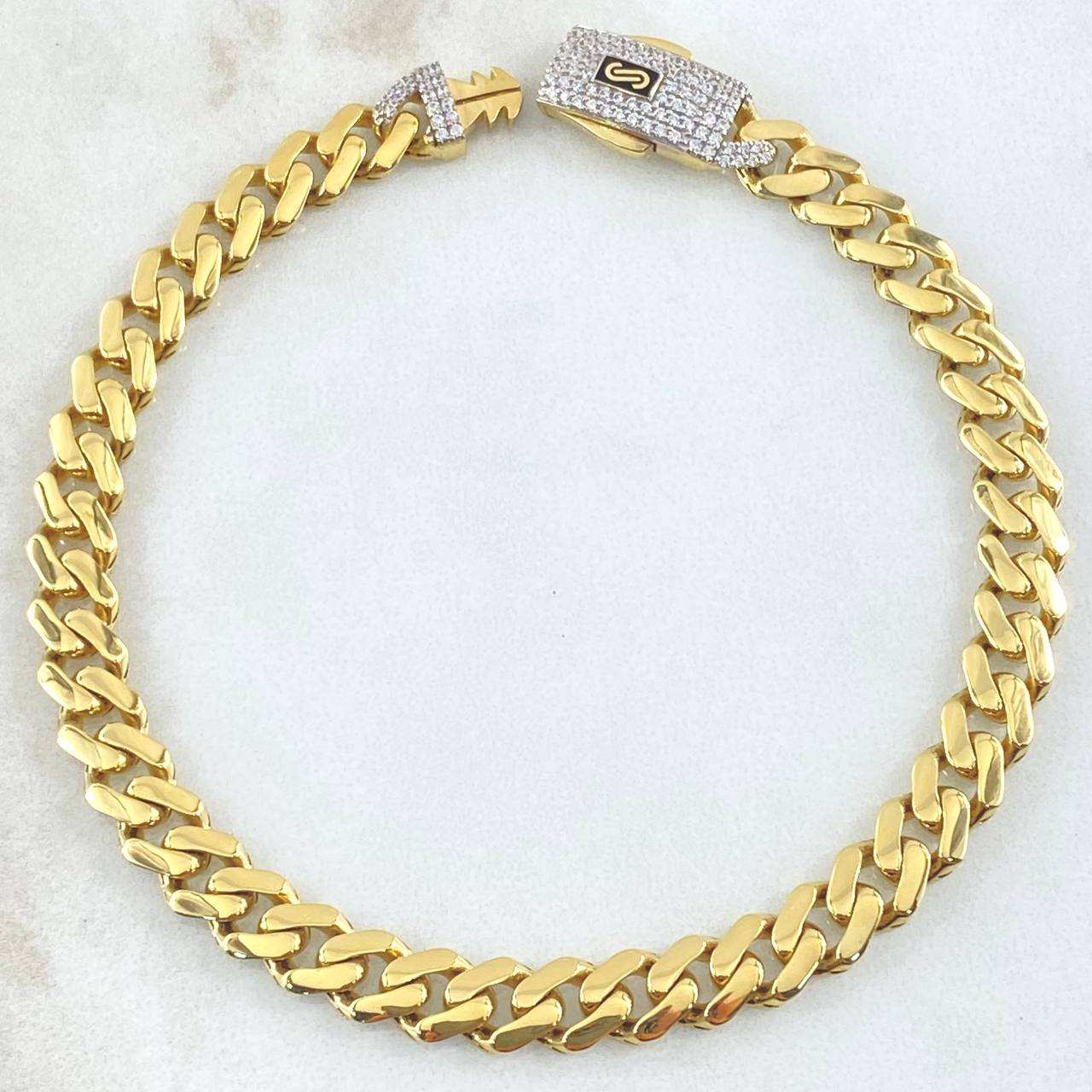 Pulso Cubano Infinito 9gr / 21cm / Oro Amarillo +4 18K ©