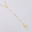 Rosario Virgen Maria Cruz Lisa 2.95gr / 37.5cm-45cm / 2mm Tres Oros +4 18K *