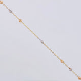 Rosario Virgen Maria Cruz Lisa 2.9gr / 37.5cm-45cm / 2mm Tres Oros +4 18K *