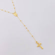 Rosario Virgen Maria Cruz Lisa 2.9gr / 37cm-45cm / 2mm Oro Amarillo +4 18K *