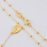 Rosario Virgen Maria Cruz Lisa 2.85gr / 35cm-45cm / 2mm Oro Amarillo +4 18K