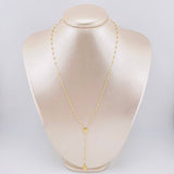 Rosario Virgen Maria Cruz Lisa 2.85gr / 35cm-45cm / 2mm Oro Amarillo +4 18K