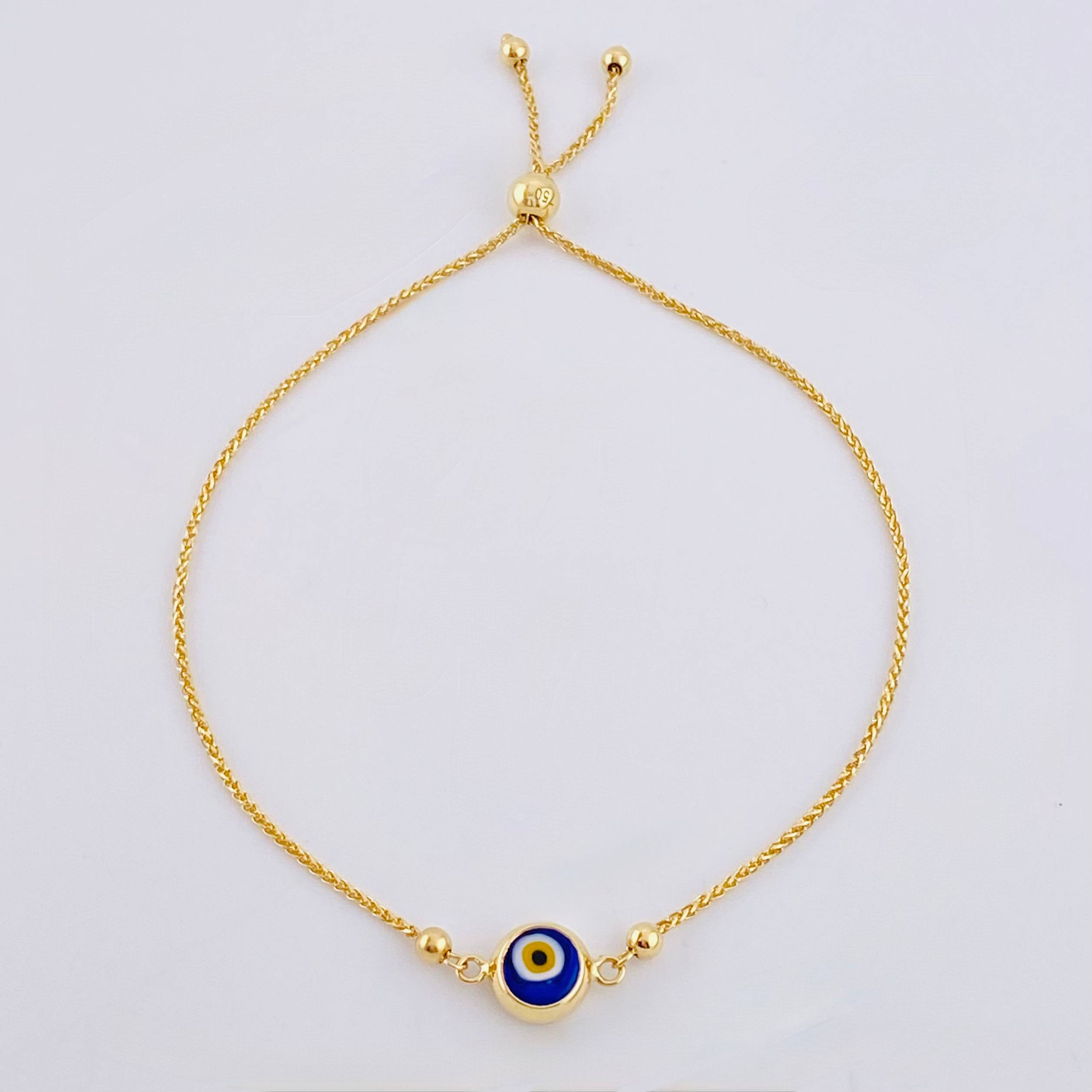 Pulso Franco Ojo Turco 2.85gr / 4cm-23cm / 3mm Oro Amarillo 18K