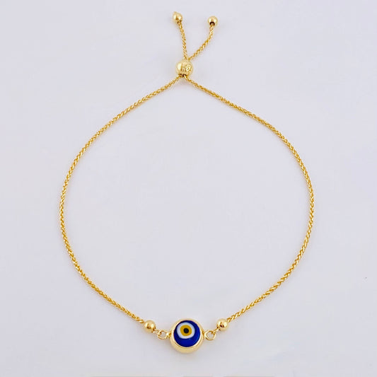 Pulso Franco Ojo Turco 2.85gr / 4cm-23cm / 3mm Oro Amarillo 18K