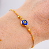 Pulso Franco Ojo Turco 2.85gr / 4cm-23cm / 3mm Oro Amarillo 18K