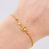 Pulso Franco Llave Gradual 2.35gr / 6cm-23cm / 3mm Oro Amarillo 18K