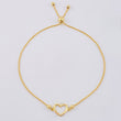 Pulso Franco Corazon Silueta 2.25gr / 4cm-24cm / 3mm Oro Amarillo +4 18K