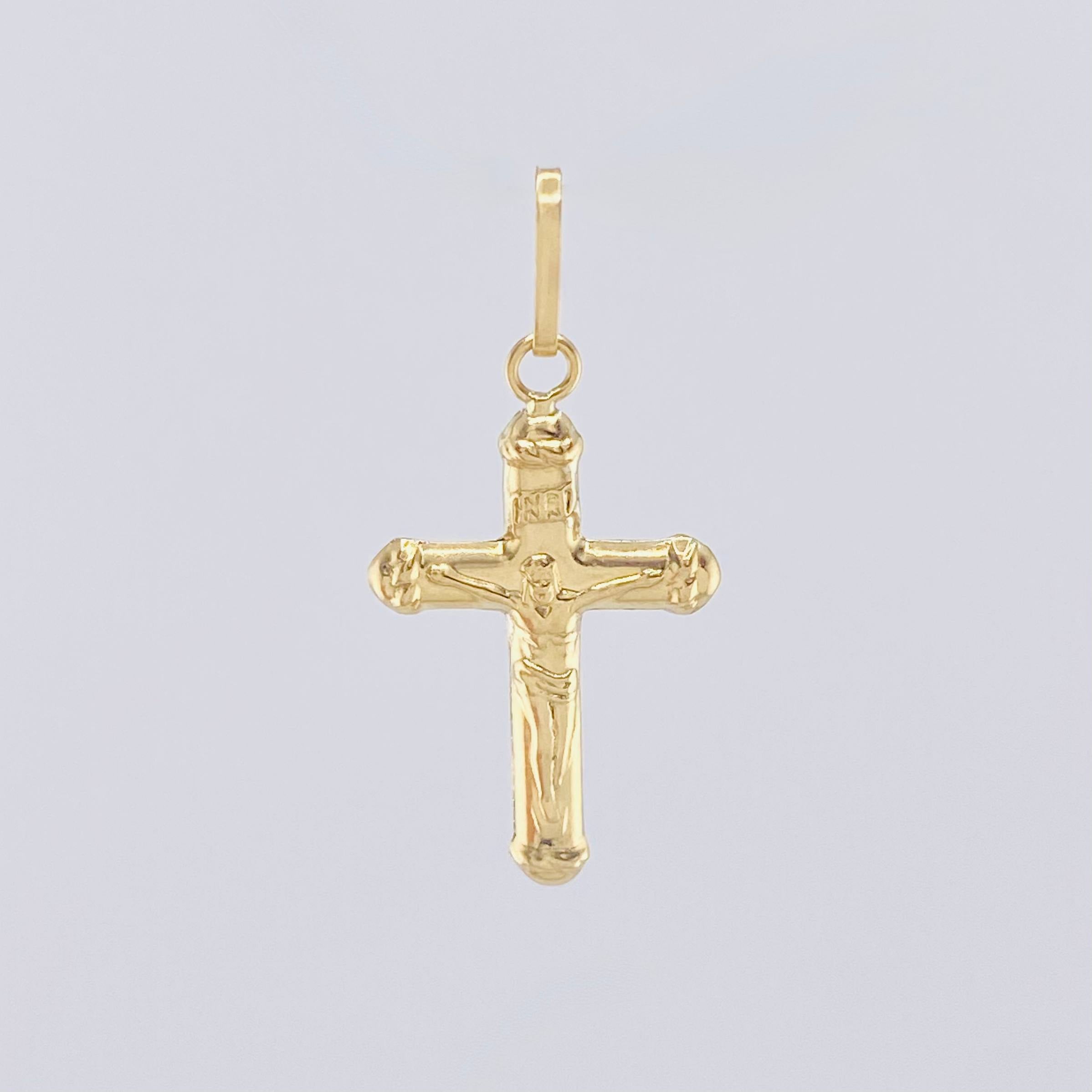 Dije Cruz Cristo 0.7gr / 2.9cm / Oro Amarillo 18K ©