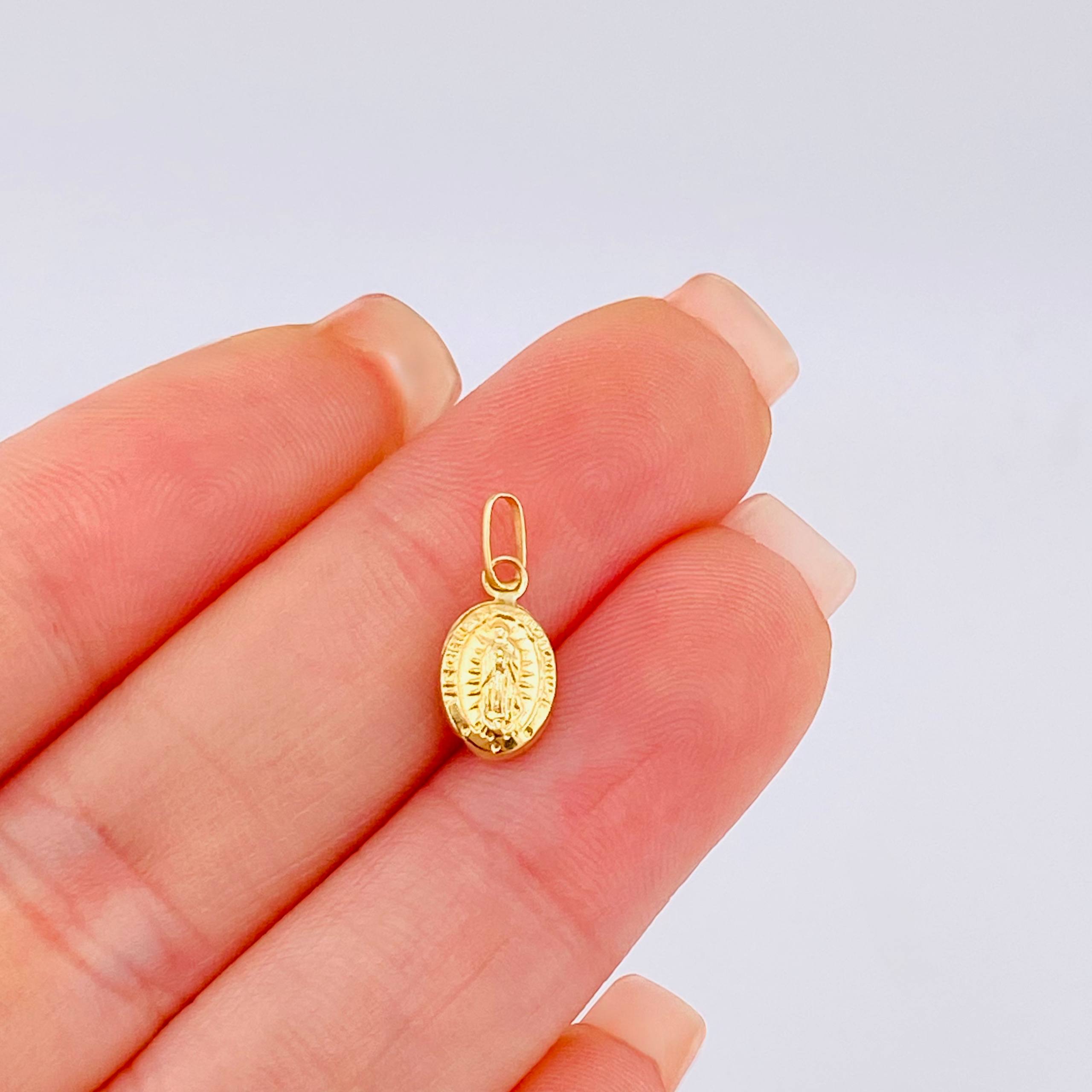 Dije Virgen Guadalupe 0.3gr / 1.2cm / Oro Amarillo 18K *