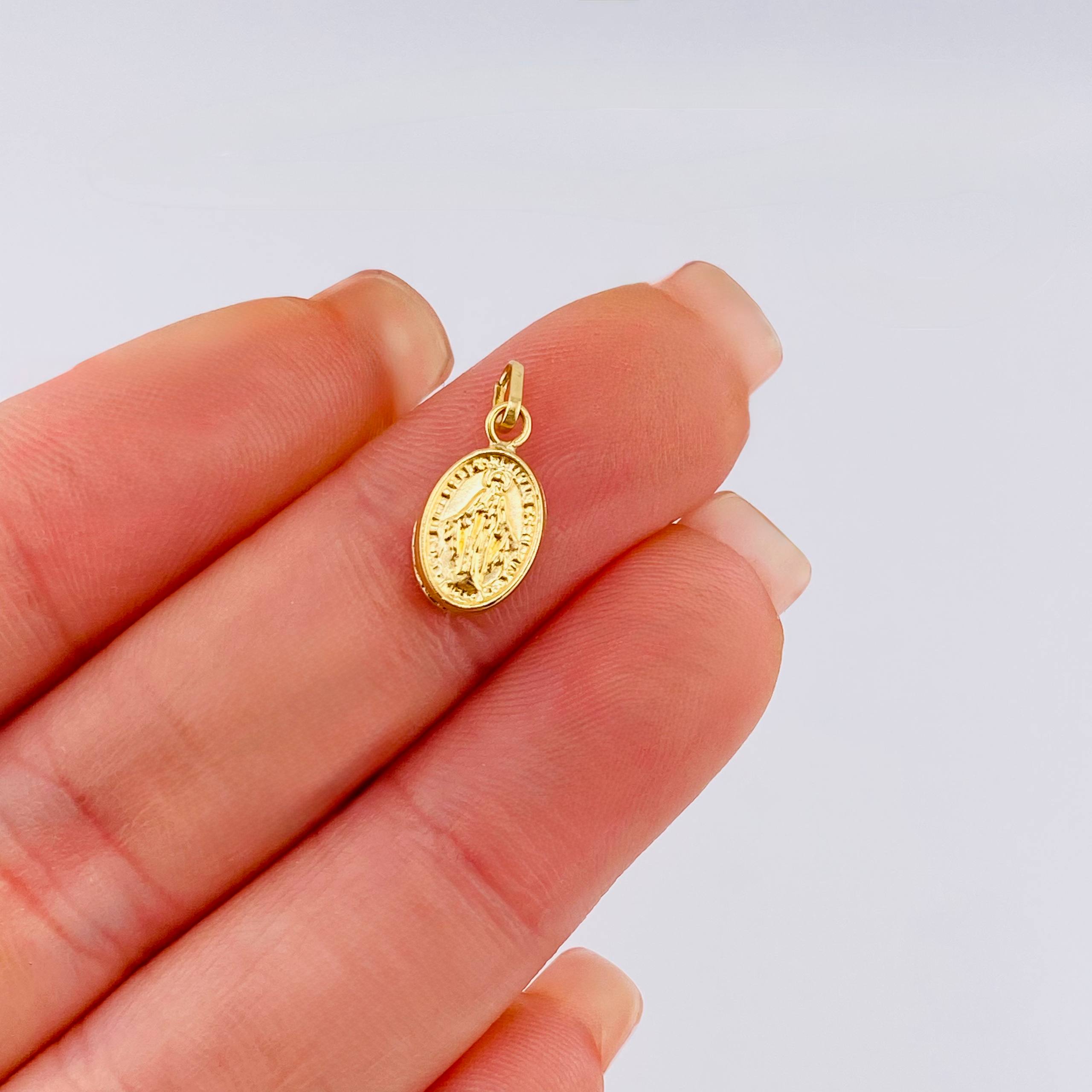 Dije Virgen Milagrosa 0.4gr / 1.5cm / Oro Amarillo 18K ©
