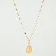 Set Cadena y Dije Flor Espejo + Virgen Guadalupe 1.3gr / 45cm / 1.3mm Oro Amarillo 18K (Oferta) *