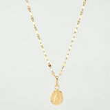 Set Cadena y Dije Flor Espejo + Virgen Guadalupe 1.25gr / 45cm / 1.3mm Oro Amarillo 18K (Oferta)