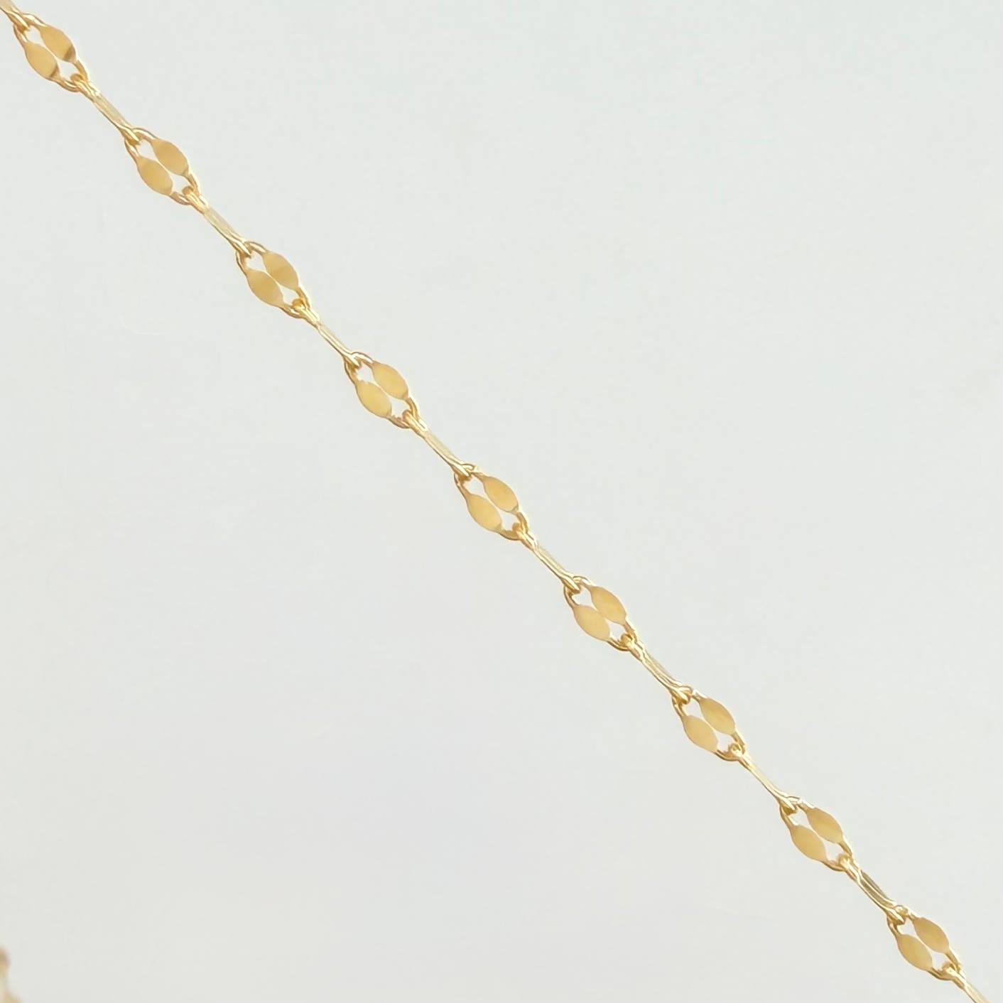 Set Cadena y Dije Flor Espejo + Virgen Guadalupe 1.35gr / 50cm / 1.3mm Oro Amarillo 18K (Oferta) *