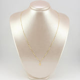 Set Cadena y Dije Flor Espejo + Divino Niño 1.35gr / 50cm / 1.3mm Oro Amarillo 18K (Oferta) *