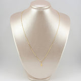 Set Cadena y Dije Flor Espejo + Virgen Milagrosa 1.4gr / 50cm / 1.3mm Oro Amarillo 18K (Oferta)