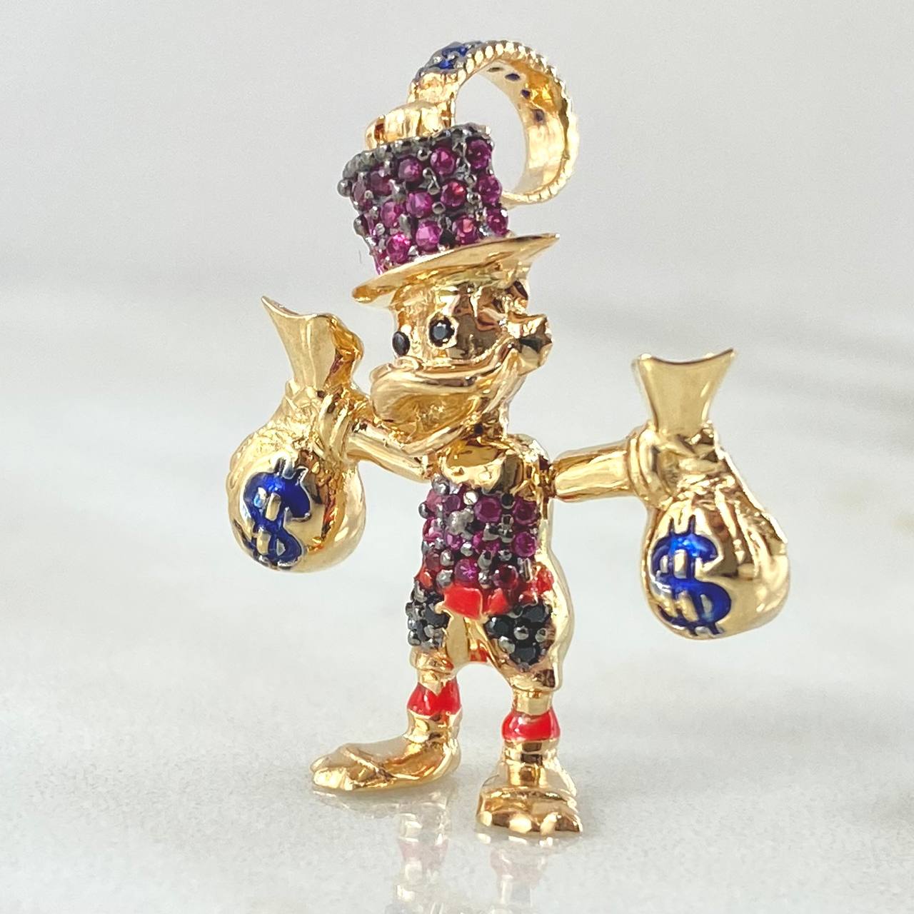 Dije Pato Bolsas Dinero 4.5gr / 3.5cm / Oro Amarillo 18K *