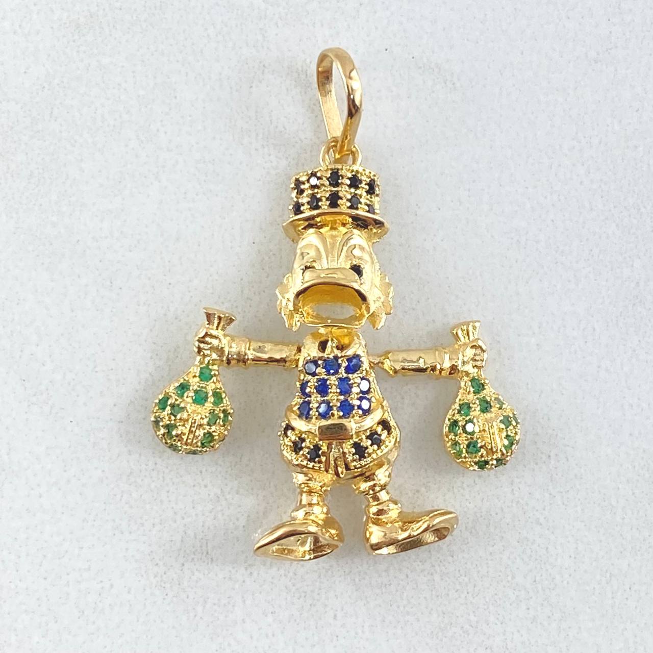 Dije Pato Bolsas Dinero 4.35gr / 3.5cm / Oro Amarillo 18K *