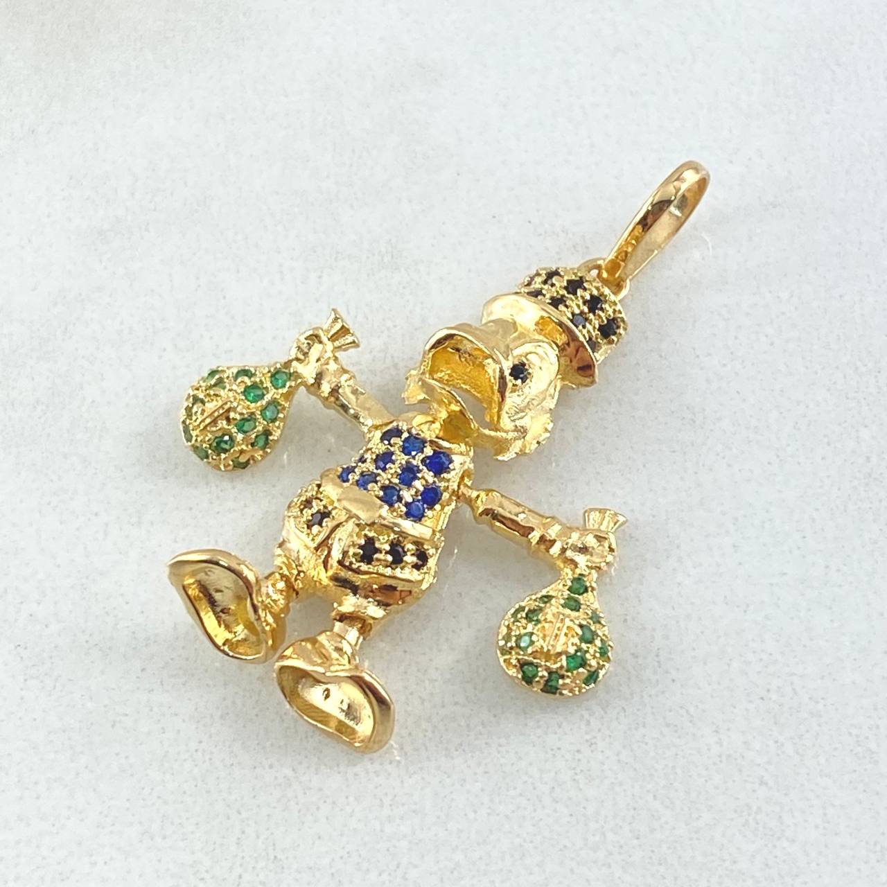 Dije Pato Bolsas Dinero 4.35gr / 3.5cm / Oro Amarillo 18K *