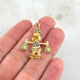 Dije Pato Bolsas Dinero 4.35gr / 3.5cm / Oro Amarillo 18K *
