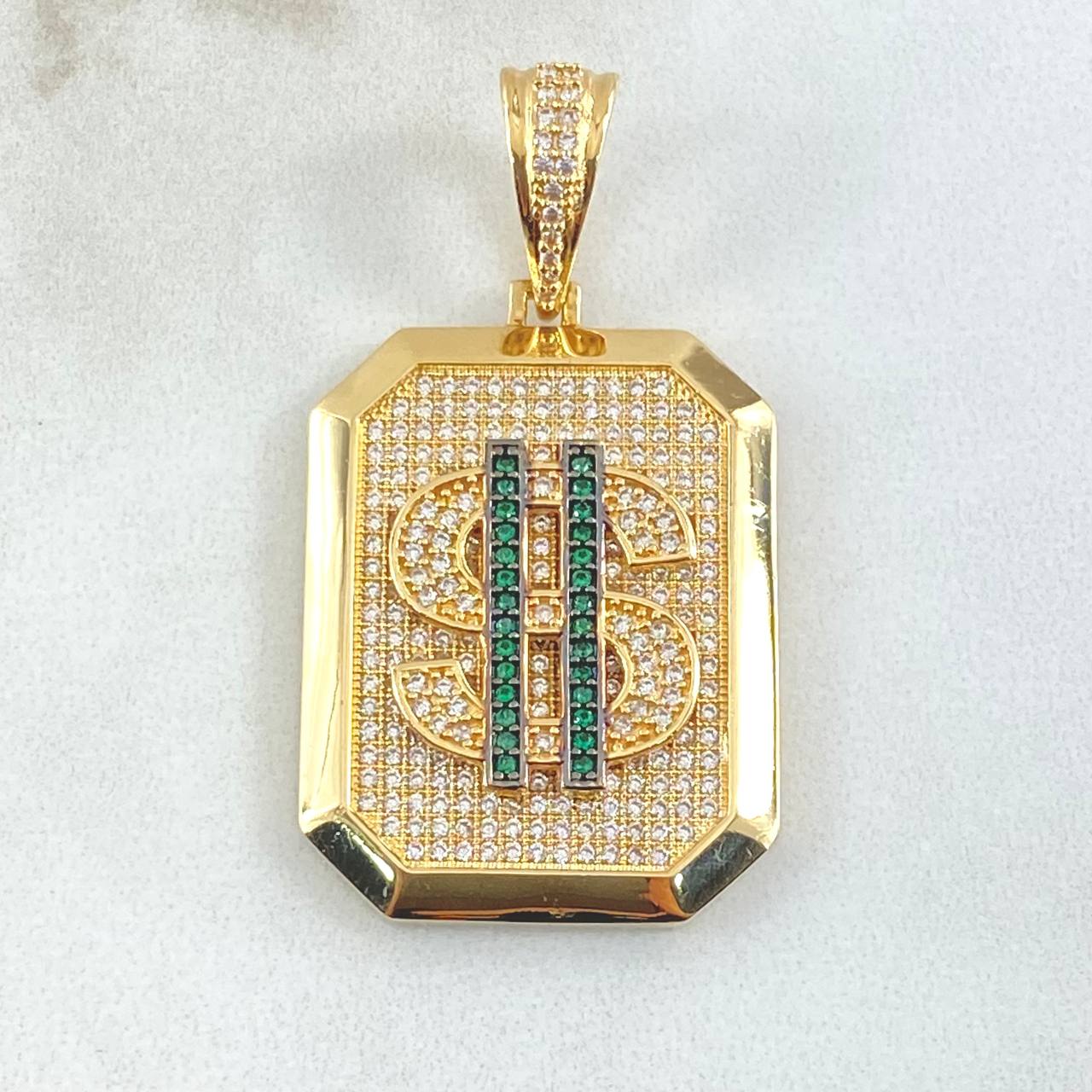 Dije Placa Signo Peso 11.15gr / 4.5cm / Oro Amarillo 18K *