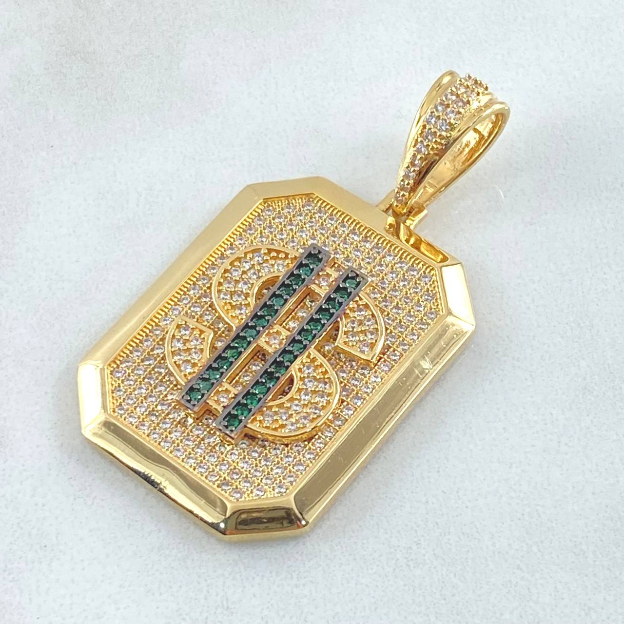 Dije Placa Signo Peso 11.15gr / 4.5cm / Oro Amarillo 18K *