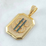 Dije Placa Signo Peso 11.15gr / 4.5cm / Oro Amarillo 18K *