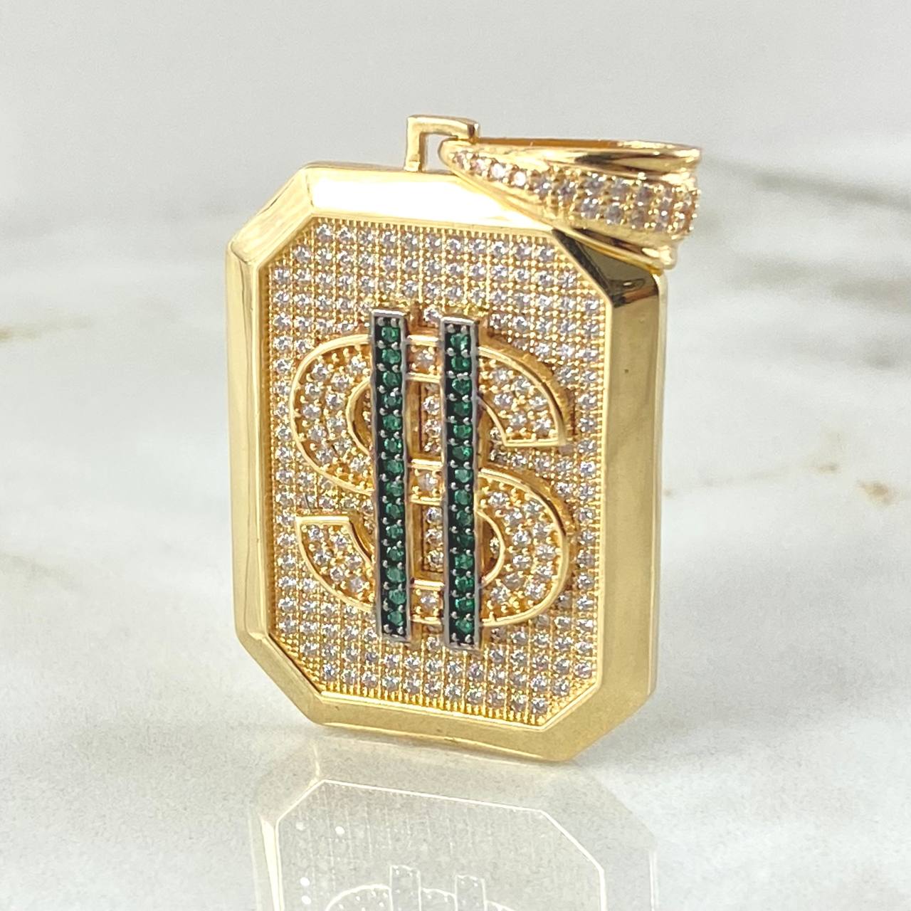 Dije Placa Signo Peso 11.15gr / 4.5cm / Oro Amarillo 18K *