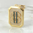 Dije Placa Signo Peso 11.15gr / 4.5cm / Oro Amarillo 18K *