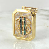 Dije Placa Signo Peso 11.15gr / 4.5cm / Oro Amarillo 18K *