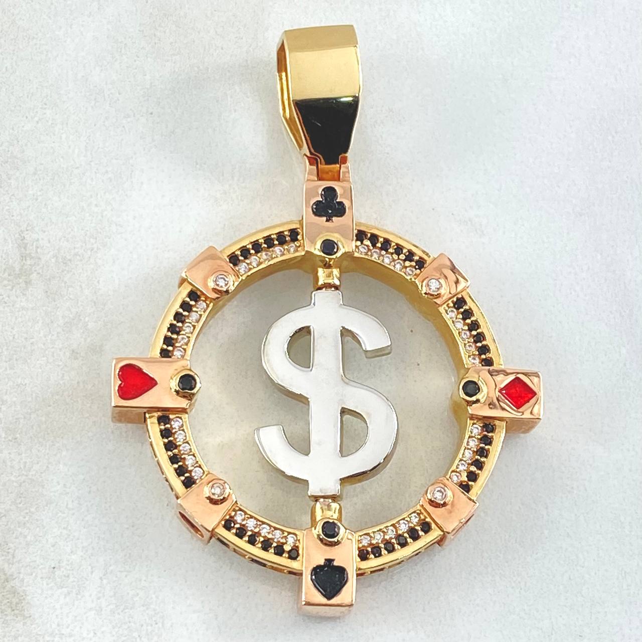 Dije Signo Peso  20gr / 5.5cm / Oro Amarillo 18K *
