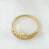Anillo Corona Corazon Quinces 3.05gr / T7 1/2 / Oro Amarillo 18K