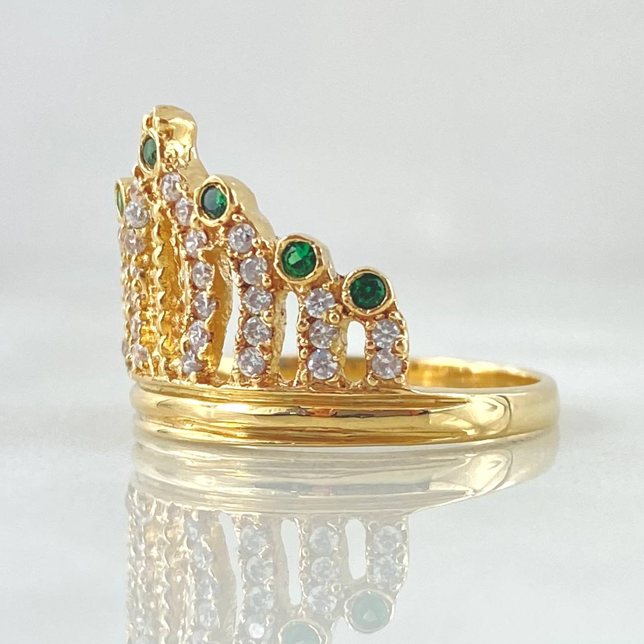 Anillo Corona Tupida 3.85gr / T7 1/4 / Oro Amarillo 18K