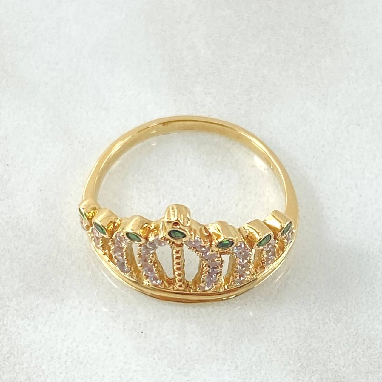 Anillo Corona Tupida 3.85gr / T7 1/4 / Oro Amarillo 18K