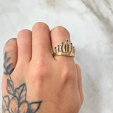 Anillo Corona Tupida 3.85gr / T7 1/4 / Oro Amarillo 18K