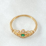 Anillo Corona Corazon  1.6gr / T5 1/2 / Oro Amarillo 18K