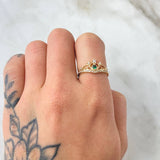 Anillo Corona Corazon  1.6gr / T5 1/2 / Oro Amarillo 18K
