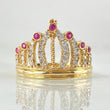 Anillo Corona Tupida 3.65gr / T7 1/2 / Oro Amarillo 18K