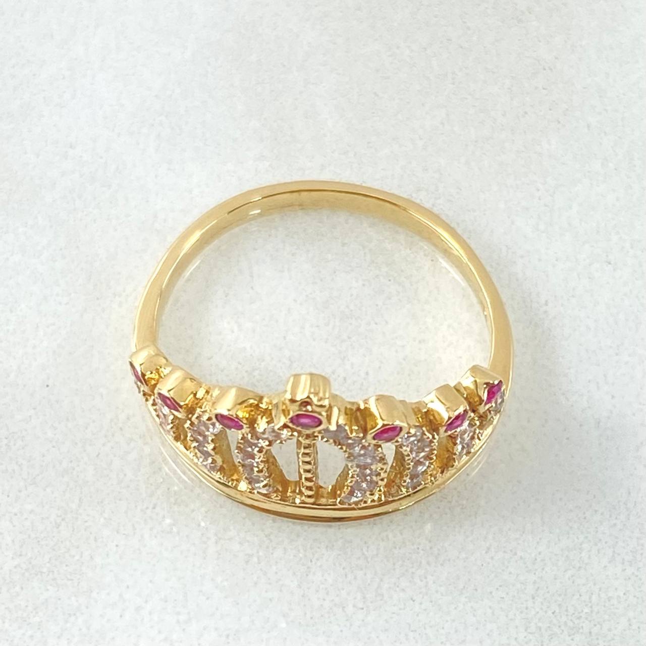 Anillo Corona Tupida 3.65gr / T7 1/2 / Oro Amarillo 18K