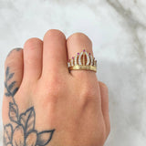 Anillo Corona Tupida 3.65gr / T7 1/2 / Oro Amarillo 18K