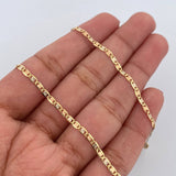 Cadena Escalera Plana 3.45gr / 60cm / Tres Oros +3 18K &