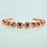 Pulso Tennis 11.45gr / 18cm / 6.3mm Oro Rosa 18K $