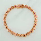 Pulso Tennis 11.45gr / 18cm / 6.3mm Oro Rosa 18K $