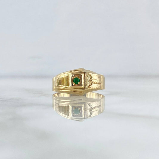 Anillo Cristo Punta Rayada 2.5gr / T9 / Oro Amarillo 18K