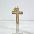 Dije Cruz Parcial 4.55gr / 4.3cm / Circones Blancos Oro Amarillo 18K ©