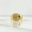 Anillo Corona Sello RX  3gr / T10 / Circon Verde Oro Amarillo 18K ©
