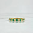 Anillo Media Churumbela 2.1gr / T8  / Esmeraldas 30Pts Oro Amarillo 18K ©