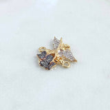 Herraje San Miguel Arcangel 2.9gr / 1.8cm / Circones Blancos Oro Amarillo 18K ©