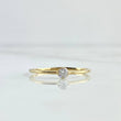 Anillo Solitario Fino 1.15gr / T7 1/4 / Circon Blanco Oro Amarillo 18K ©