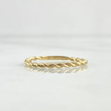Anillo Trenzado 1.2gr / T6 / Liso Oro Amarillo 18K *